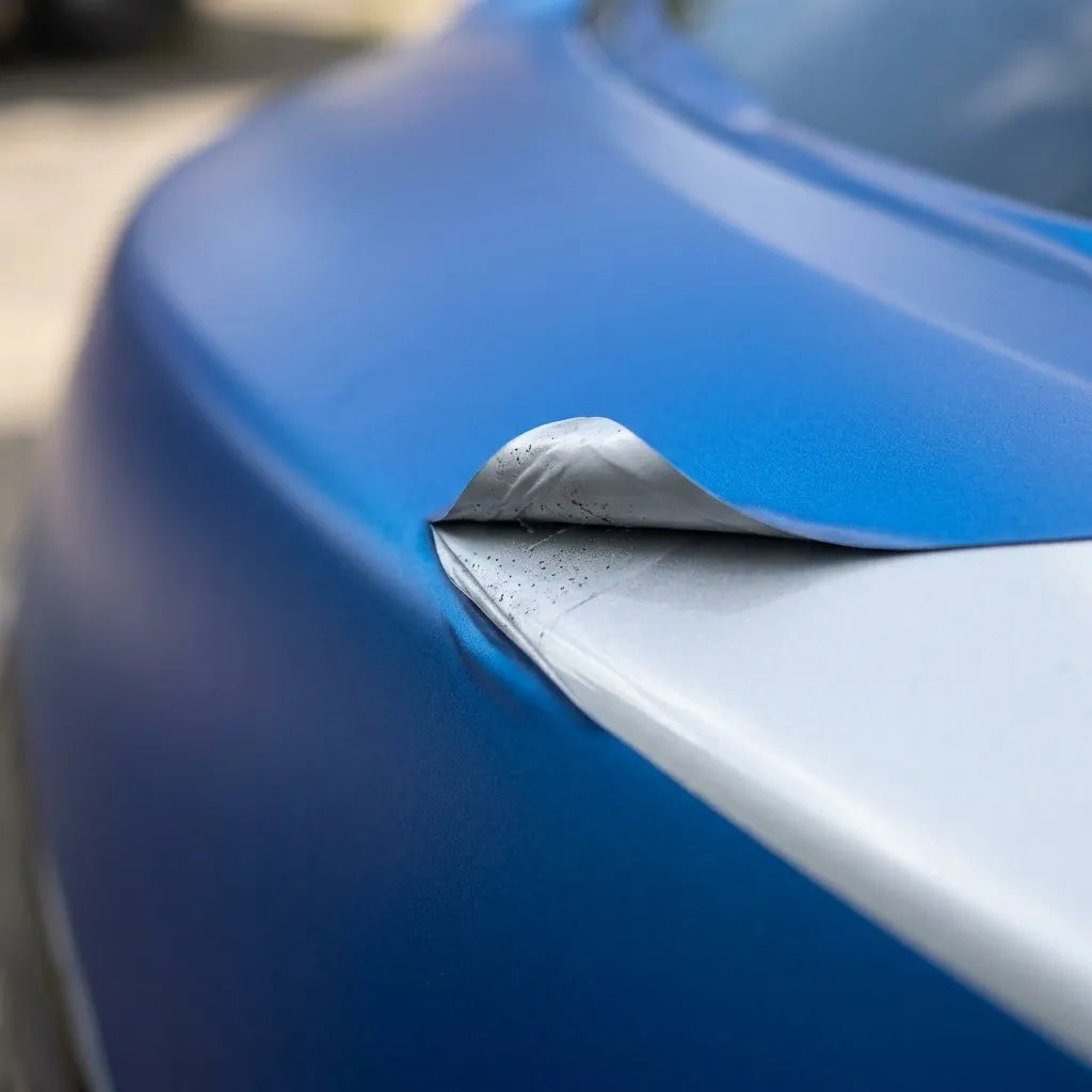 Why Does Vinyl Wrap Lose Adhesion Around Edges and Curves?